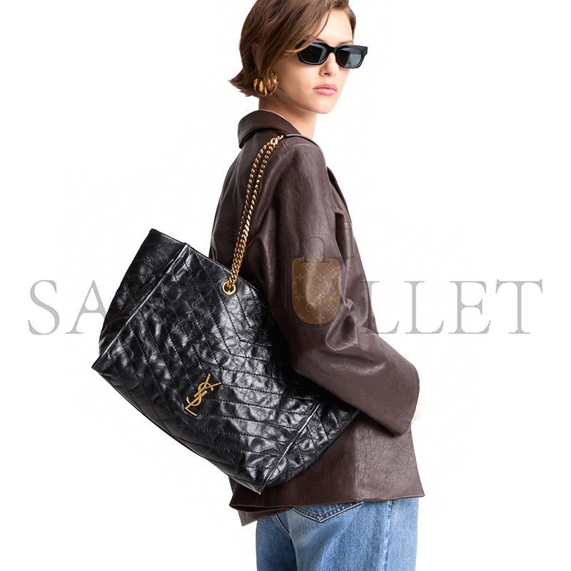 YSL NIKI SHOPPING IN VINTAGE LEATHER 8711510EN071000 (33*27*14cm)